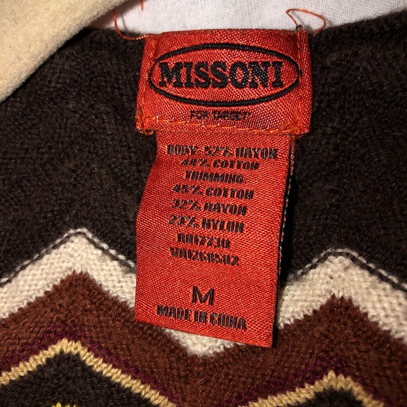 Missoni signature zig zag chevron cotton knit zip up hoodie sweater M KI… - Picture 3 of 4